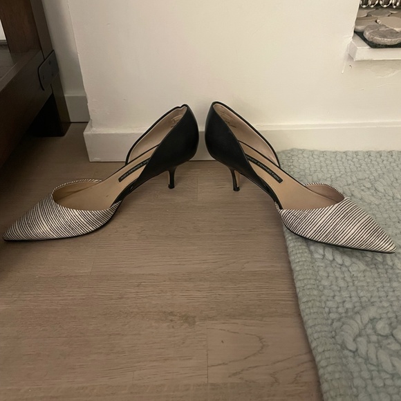 French Connection Black and White Heels size 8.5 with 2.5" heels - Picture 2 of 4